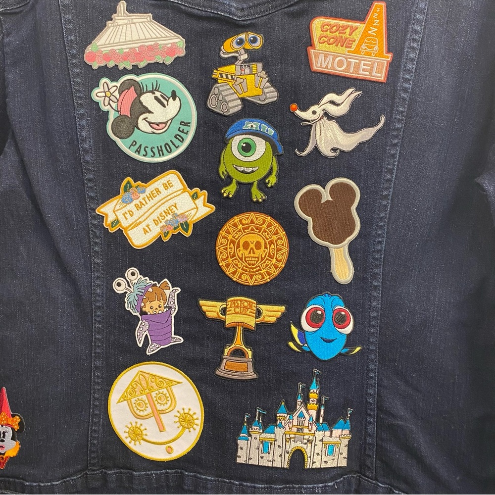 Disney Pixar Custom Levi’s Denim Patch Jacket Xl Jean Disneyland Patches Iron On View 5